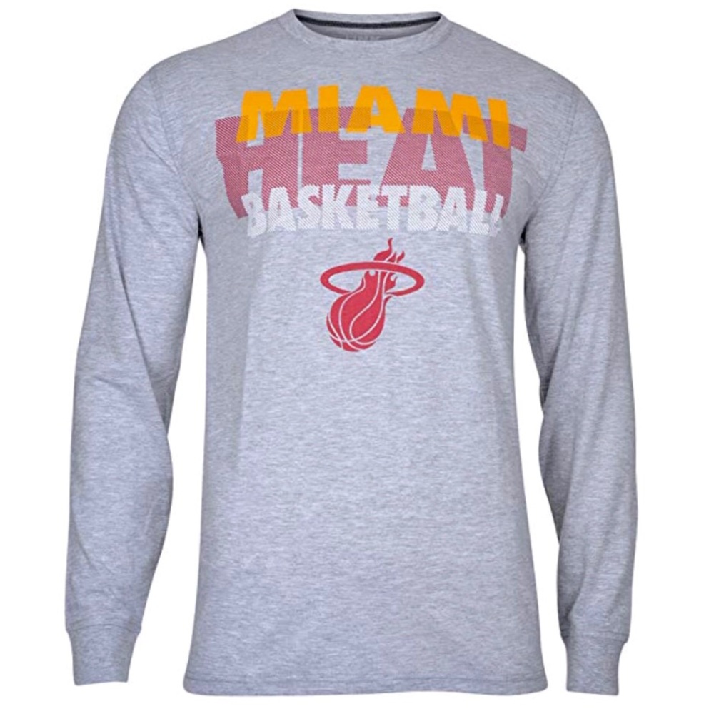 Unk NBA Miami Heat Men’s Grey Long Sleeve Tee